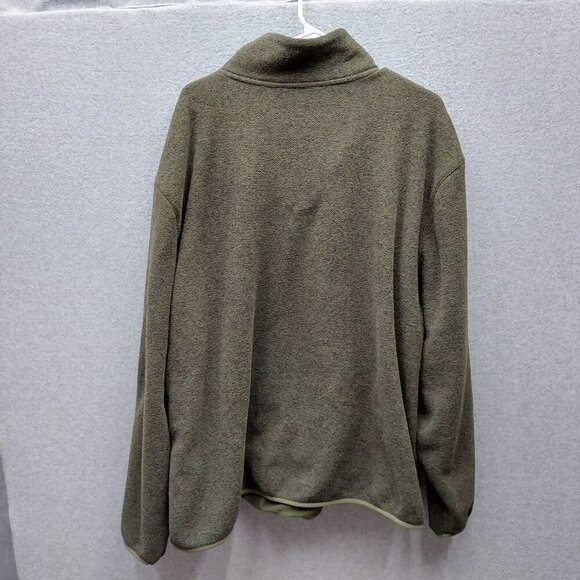 Alpine Design Mens XXL Olive Green Fleece Pullover Jacket With Snap Collar - Picture 3 of 6